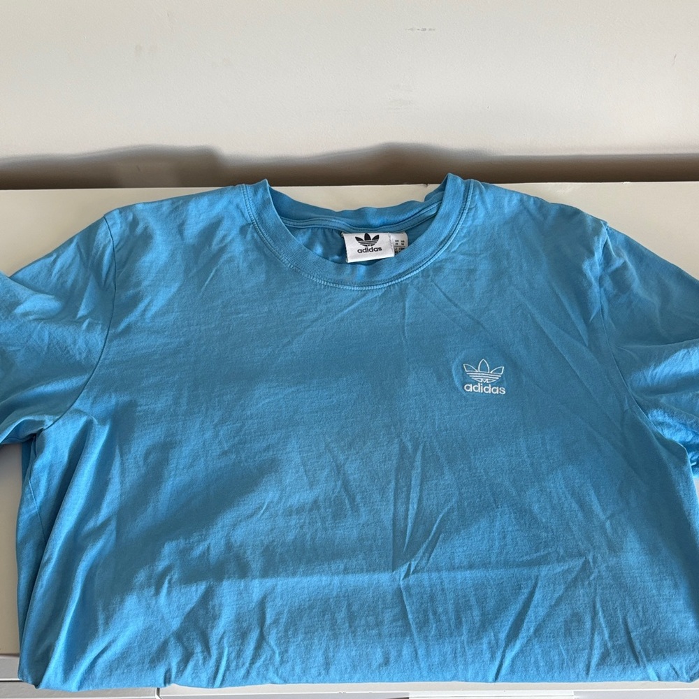 Adidas Sky Blue Tee with Logo